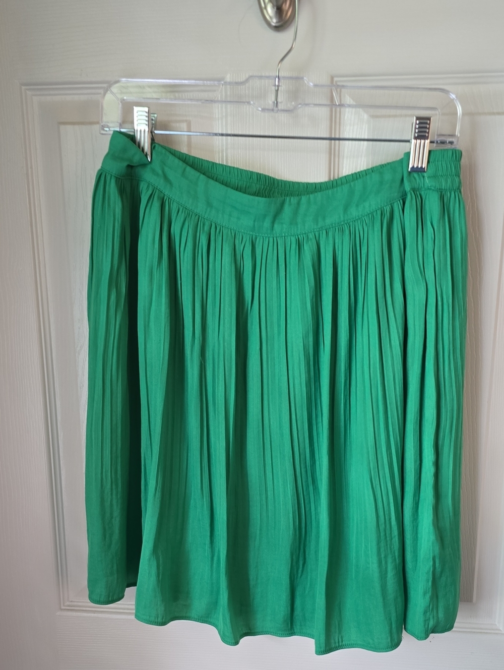 Rachel Zoe Emerald Green Pleated A-Line Skirt